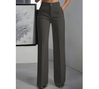 Moliuoly Damen Sommer Hose Lang High Waist Mit Damen Sommer Hose Lang | Hoher für bund, seitliche , solid color design, sommerlich leicht, regular fit length