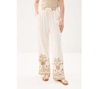 molly bracken - Marlenehose mit Ethno-Stickerei beige - Gr. - XL