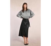 molly bracken - Langer Rock aus Lederimitat schwarz - Gr. - XS