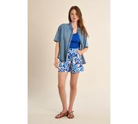 molly bracken - Weit geschnittene Shorts mit hohem Bund und Muster blau/weiß - Gr. - L