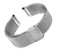 Molnija Milanaise Uhrarmband Edelstahl Mesh 18mm 20mm 22mm 24mm Silber/Schwarz/Gold/Roségold Armband Uhr Ersatz Band extra Dick 3mm