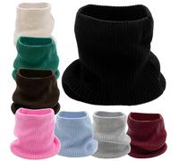 molti Damen Winter Schlauchschal, Loop Schal, Merinowolle, Stirnband oder Nackewärmer, Warm Winter für Damen Schal Halswärmer (Schwarz)