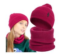 molti Kinder Beanie und Schlauchschal - Merino Wolle, Strickmütze und Loop Schal für Jungen & Mädchenwarm & atmungsaktiv, Frühling & Herbst, in 5 Farben