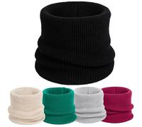 molti Kinder Schlauchschal aus 100% Merinowolle - warmer & atmungsaktiver Loop Schal für Jungen & Mädchen, OEKO-TEX zertifiziert, Winter & Herbst, Größe 52-54, in 5 Farben (schwarz)