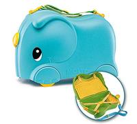 MOLTO | Kinderkoffer Molto Smiler Blau Deluxe | Kinderreisekoffer, Kinderhandgepäck, Kinderhandgepäck, Lernspielzeug für Kinder, Für Kinder ab 36 Monaten