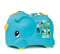 MOLTO | Kinderkoffer Molto Smiler Blau | Kinderreisekoffer, Kinderhandgepäck, Kinderhandgepäck, Lernspielzeug für Kinder, Für Kinder ab 36 Monaten