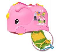 MOLTO | Kinderkoffer Molto Smiler Pink Deluxe | Kinderreisekoffer, Kinderhandgepäck, Kinderhandgepäck, Lernspielzeug für Kinder, Für Kinder ab 36 Monaten