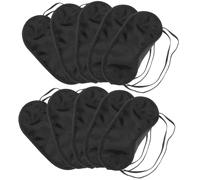 MOLUCKFU 10 Stück Einweg Schlafmaske aus Polyester Lichtdicht und Angenehm mit Doppeltem Elastischem Band für Reisen Schlaf und Entspannung Bequeme Augenabdeckung für Erholsamen Schlaf