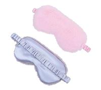 MOLUCKFU 2stücke Schlafaugenmaske Aus Weichem Plüsch Für Erholsamen Schlaf Reiseaugenbinde Mit Elastischem Band Eyemask Für Bessere Schlafumgebung