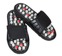 MOLUCKFU Akupunktur Fußmassage Sandalen Rutschfeste Gummi Slipper Verstellbar Komfort Hausschuhe Für Innen Außen Fußtherapie Unisex