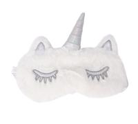 MOLUCKFU Schlafmaske Für Damen Bequeme Blickdichte Augenmaske Aus Weichem Material Für Erholsamen Schlaf Für Reisen Und Entspannung Elegantes Einhorn-design Weiß