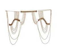 MOLUCKFU Sommerferien Schulterkette mit Quasten aus Legierung Leichter Körperschmuck für Damen als Festival Zubehör und Modische Dekoration bei Club und Bühnenauftritten