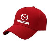 MOLUSO Auto Baseball Cap für Mazda CX-5 2017-2023, Autokappe Snapback Cap Herren Damen Unisex Verstellbar UV-Schutz Baumwolle für Outdoor Freizeit, Geschenk für Autofans,Red-Printing