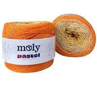 Moly Pastel Bobbel Farbverlaufsgarn | 250g 1000m | Ombre Häkel- und Strickgarn | Baumwoll-Acryl-Mischung für Tücher, Schals, Cardigans und Sommerprojekte (1032)