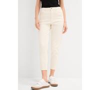 Mom-Jeans BONPRIX, Damen, Gr. 52, N-Gr, wollweiß (länge: regulär), Obermaterial: 98% Baumwolle, 2% Elasthan, loose fit, Jeans, Loose Fit, Stretch-Anteil, 5-Pocket-Design (86214351-52) wollweiß (länge: