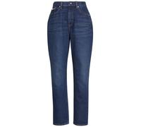 Mom-Jeans CALVIN KLEIN JEANS "NEW MOM JEAN", Damen, Gr. 32, Länge 32, thompson, Denim/Jeans, Obermaterial: 99% Baumwolle, 1% Elasthan, gerade, unten schmal lang, Jeans, mit Markenlabel am Bund (111461