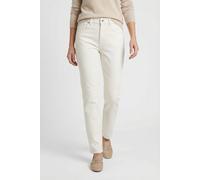 Mom-Jeans CALVIN KLEIN "MOM JEAN", Damen, Gr. 33, Länge 34, chalk weiß, Web, Obermaterial: 98% Baumwolle, 2% Elasthan, unifarben, gerade, unten schmal normal, Jeans, Regular fit mit schmaler Beinform 