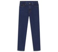 Mom-Jeans HUGO BLUE "Noe", Damen, Gr. 29, Länge 32, blau (navy 410), Jeans, Obermaterial: 99% Baumwolle, 1% Elasthan, casual, gerade, Jeans, Straight Fit Jeans mit hoher Leibhöhe (54642436-29) navy 41