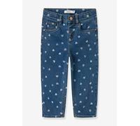 Mom-Jeans mit Herzenmotiven Mädchen name it, Bundweite verstellbar jeansblau Gr. 92/98