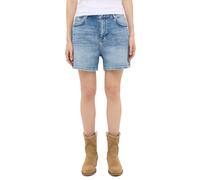 Mom-Jeans MUSTANG "Damen Style Charlotte Shorts", Damen, Gr. 25, blau (blau 401), Denim/Jeans, 99% Baumwolle, 1% Elasthan, unifarben, bequem, Jeans (20931815-25) blau 401