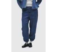 Mom-Jeans TOM TAILOR DENIM, Damen, Gr. XL (42), N-Gr, blau (used mid stone), Denim/Jeans, Obermaterial: 59% Lyocell, 39% Polyester, 2% Elasthan, unifarben, loose fit lang, Jeans, mit Stretchanteil (18