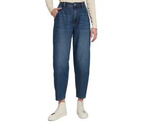 Mom-Jeans TOM TAILOR DENIM, Damen, Gr. XXL (44), N-Gr, blau (used mid stone), Denim/Jeans, Obermaterial: 59% Lyocell, 39% Polyester, 2% Elasthan, unifarben, loose fit lang, Jeans, mit Stretchanteil (1
