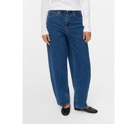 VERO MODA Mom-Jeans VMBILLIE LI3142 Barrel Fit Hohe Taille Blau Gr.27/L32 100% Baumwolle