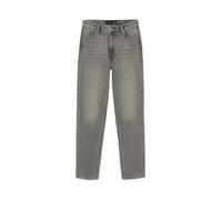 Mom-Jeans VERO MODA "VMNICKIE HR MOM JEANS BLACK MIX NOOS", Damen, Gr. 28, Länge 32, grau (medium grau denim detail:ra226), Denim/Jeans, Obermaterial: 99% Baumwolle, 1% Elasthan, leichte Abriebeffekte
