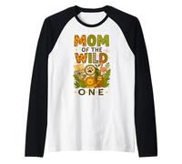 Mom of the Wild One Cozy Zoo Geburtstag Safari Dschungeltier Raglan