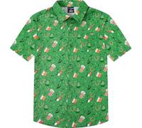 MOMBEBE COSLAND St. Patrick's Day Junge Shirt Kinder Button Down Kurzarm Kleidung, Grün, L, 11-12 Jahre