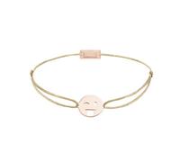 Momentoss Filo Armband - Textil - Beige - rosé vergoldet - Emoji One - zwinkern - 21201403 braun