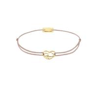 Momentoss Filo Armband - Textil - Braun Beige - Gelb vergoldet - Herzen - 21202044 braun