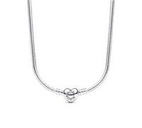 Pandora 393091C00-45 - Schlangen-Gliederarmband mit Herzverschluss - Sterling Silber - 45 cm