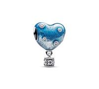 PANDORA Moments Heißluftballon Herz-Charm aus Sterling Silber mit Zirkonia, Kompatibel Moments Armbänder, 793595C01