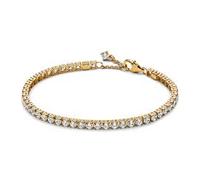 Moments Tennisarmband für Damen mit Zirkonia, vergoldet