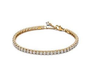 Moments Tennisarmband für Damen mit Zirkonia, vergoldet