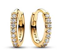 Pandora Schmuck 263015C01 Damen-Ohrringe Creolen Funkelnde Umarmung Goldfarben