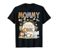 Mommy Of The Wild One 1. Geburtstag Kinder Safari Woodland T-Shirt