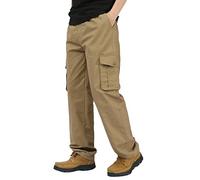 Momolaa Herren Cargo Jeans Hose, Elastische Taille Hose Outdoorhose Cargo Hose für Männer, Slim Fit Trainingshose Jogginghose, Fitness Cargo Pants mit Taschen Sporthose Casual Freizeithose