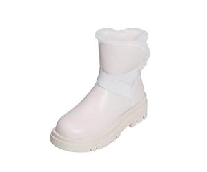 Momolaa Winterschuhe Damen Bequem Gefütterte Schneestiefel Leicht Outdoor Winterboots Kurzschaft Schneestiefel Boots rutschfeste Schlupfstiefel Boots Flach Warm Winter Stiefel Wanderschuhe