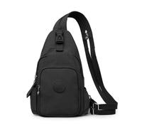 Momoty Kleiner Rucksack für Damen, Schultertasche, Geldbörse, Diebstahlschutz, Reisetasche, lässiger Nylon-Tagesrucksack, Schwarz, Small, Rucksack