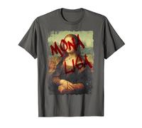 Mona Lisa Y2K Streetwear Aesthetic Mode Vintage Damen Herren T-Shirt, Herren, Anthrazit, 5XL