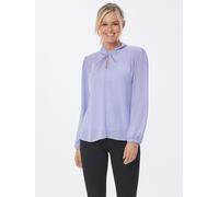 MONACO blue Bluse Stehkragen mit Knotendetail 44 flieder