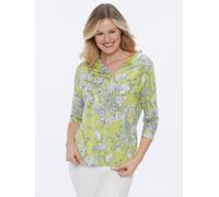 MONACO blue Blusenshirt Satinlederoptik 46 pistazie