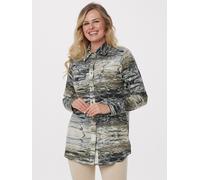 MONACO blue Hemdbluse Satinlederoptik 40 sand