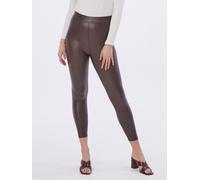 MONACO blue Leggings Glattlederoptik 36 schoko