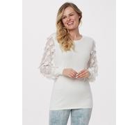 MONACO blue Strickshirt Dots 46/48 weiß