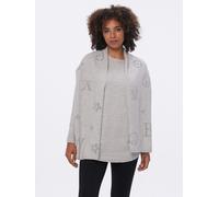 MONACO blue WEEKEND Longpullover SET mit Schal 46/48 silber-melange