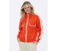 MONACO blue WEEKEND Strickjacke mit aufgesetzten Taschen 46/48 mandarine