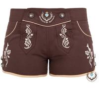 Monaco di Bavaria Originelle bayerische Damen Hotpants, Tracht, Lederbadehose, Freizeithose, Badelederhose